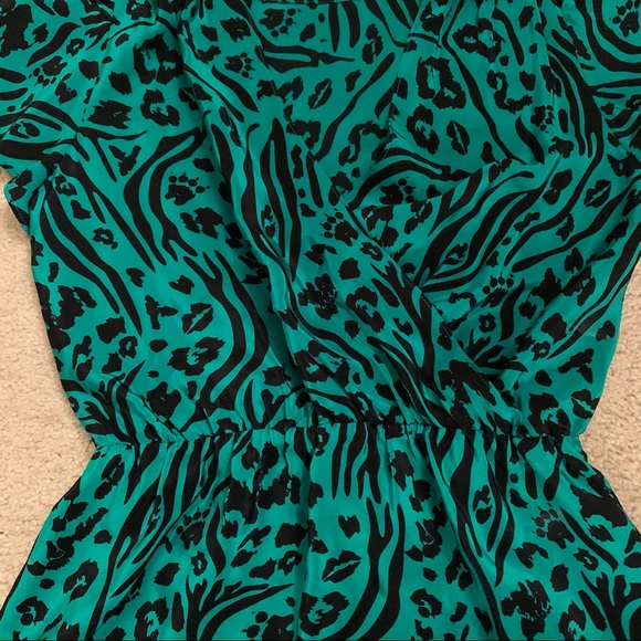 Amanda Uprichard Emerald Green Pattern Silk Top - Picture 3 of 5